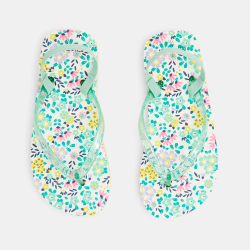 شبشب مزين بالزهور باللون...